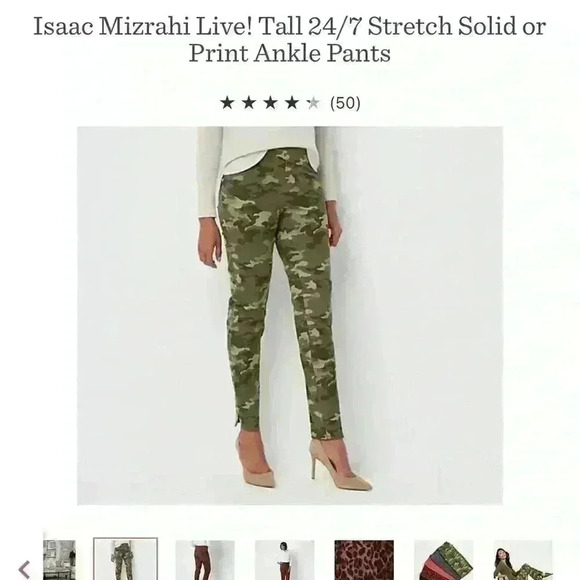 Isaac Mizrahi Live! Tall 24/7 Stretch Ankle Pants Size 14 Tall TWO PAIR Snake - Picture 2 of 16